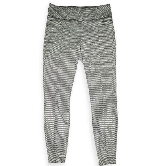 TOAD&CO Women’s Black White Striped Timehop Light Tight Size Medium - Picture 1 of 6